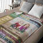 Personalized Besties Make The World Beautiful Colorful Trendy Super Soft Blanket Birthday Gift for Besties Sisters
