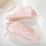 Personalized Pink Ballet Shoe Style Makeup Bag Travel Cosmetic Bag for Lipsticks Eyebrows Eyeliners Pencil Gift for Dancers and Ballet Lovers