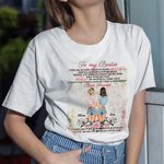 Personalized To My Bestie Love Flower Pattern Design Bestie Quotes T-shirt Friendship Best Sisters Gift