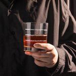 Personalisiertes 295ml Whisky Glas mit Lustiger Fülllinie und Namen Gravur Vatertag Jahrestag Geschenk für Freund Papa Ehemann