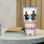 Personalized Beach Holiday Couple Trip with Natural Scenery 30oz Tumbler Couple Memorial Day Gift