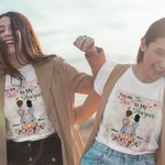 Personalized You Are The She To My Nanigans Flower Design Bestie Quotes T-shirt  Friendship Gift