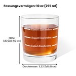 Personalisiertes 295ml Whisky Glas mit Lustiger Fülllinie und Namen Gravur Vatertag Jahrestag Geschenk für Freund Papa Ehemann