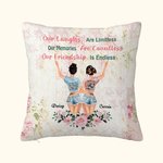 Personalized Our Memories are Countless Throw Pillow Cover Best Friend Gift Besties Gift Bedroom Decor
