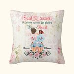 Personalizado Soul Sisters No hermanas de sangre pero hermanas de corazón Throw Pillow Cover Best Friend Besties Gift Living Room Bedroom Decor