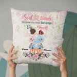 Personalizado Soul Sisters No hermanas de sangre pero hermanas de corazón Throw Pillow Cover Best Friend Besties Gift Living Room Bedroom Decor