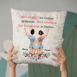 Personalized Our Memories are Countless Throw Pillow Cover Best Friend Gift Besties Gift Bedroom Decor