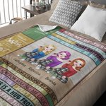 Manta personalizada Besties Forever Cool Girl Soul Sisters To My Bestie Regalos de Navidad Regalos de inspiración