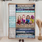 Personalized Thank You for Making Me Laugh I Love You Besties Blanket Best Friends Gifts Sofa Home Decoration