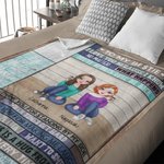 Personalized Best Friends Always Love Me Back Soul Sisters Blanket Thanksgiving Day Gifts Home Bed Decoration