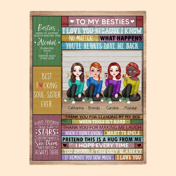 Personalizada Los Buenos Amigos Son Como Estrellas Hermanas del Alma Mejores Amigos Manta Amor Regalos de Amistad Regalos de Navidad