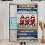Personalized To My Bestie Pretend This Is A Hug From Me Blanket Birthday Gifts Home Bedroom Decoration Soft Cozy
