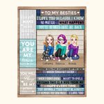 Personalised To My Bestie Thank You for Standing by My Side Soul Sisters Blanket Birthday Anniversary Christmas Gifts for Besties Bed Decoration