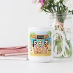 Personalised Bestie Quotes Sea Beach Vocation Summer White Ceramic Mug Birthdays Coffee Mug