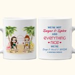 Personalized Bestie Quotes Summer Drink Sisters Friendship White Ceramic Mug Anniversaries 11oz or 15oz
