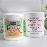 Personalised Bestie Quotes Sea Beach Vocation Summer White Ceramic Mug Birthdays Coffee Mug