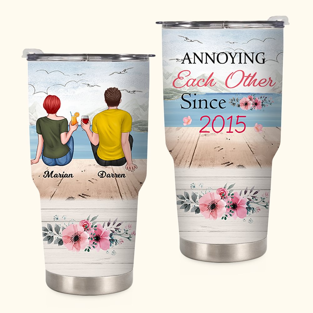 Personnalisé Annoying Each Other Island Holiday Love You 30oz Tumbler Birthday Gift Couple Gift
