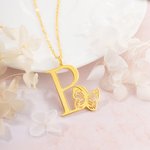 Gepersonaliseerde Vlinder Initiaal Minimalistische Ketting voor Vrouwen Verjaardag Bruidsmeisje Zomer Sieraden Cadeau