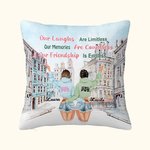 Taie d'oreiller personnalisée Notre amitié est sans fin Cadeau d'amitié Décoration d'intérieur