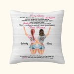 Personalized Thank You for Standing by My Side Throw Pillow Cover Best Friend Gift Besties Gift Living Room Bedroom Decor
