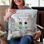 Personalized Soul Sisters Not Sisters by Blood But Sisters by Heart Throw Pillow Cover Best Friend Besties Gift Living Room Bedroom Decor