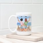 Personalised Besties Tolerating Idiots And Keeping Each Other Sane White Ceramic Mug for Sisters Dishwasher and Microwave Safe