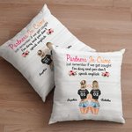 Personalized Partners in Crime Just Remember If We Get Caught I'm Deaf and You Don't Speak English Throw Pillow Cover Best Friend Gift Home Decor