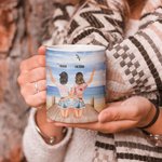 Tazza in ceramica bianca personalizzata Non sorelle di sangue ma sorelle di cuore Ufficio e casa per sorelle bestie