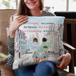 Taie d'oreiller personnalisée Notre amitié est sans fin Cadeau d'amitié Décoration d'intérieur