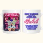 Personalizzata Here's To Another Year Of Bonding Over Alcohol Tolerating Idiots And Keeping Each Other Tazza in ceramica bianca Amicizie da 11 oz o 15