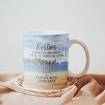 Personalised Besties Tolerating Idiots And Keeping Each Other Sane White Ceramic Mug for Sisters Dishwasher and Microwave Safe