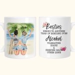 Personalised Besties Tolerating Idiots And Keeping Each Other Sane White Ceramic Mug Memorial Birthday Gift for Sisters