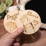 Personalized Wooden Birth Bracelet Support Baby Birth Sign Holder Newborn Gifts Birth Keepsake