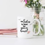 Tazza in ceramica bianca personalizzata Non sorelle di sangue ma sorelle di cuore Ufficio e casa per sorelle bestie