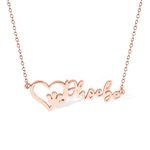 Personalisierte Sterling Silber Herz Hund Katze Pfote Halskette mit Namen für Tierliebhaber