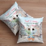 Personalized Soul Sisters Not Sisters by Blood But Sisters by Heart Throw Pillow Cover Best Friend Besties Gift Living Room Bedroom Decor