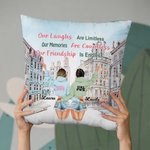 Taie d'oreiller personnalisée Notre amitié est sans fin Cadeau d'amitié Décoration d'intérieur