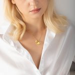 Personalisierte Sterling Silber oder Edelstahl Hand in Hand Halsketten Set von 2 mit eingravierten Initialen Geschenke für Schwestern ihr Frauen