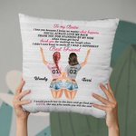Personalized Thank You for Standing by My Side Throw Pillow Cover Best Friend Gift Besties Gift Living Room Bedroom Decor
