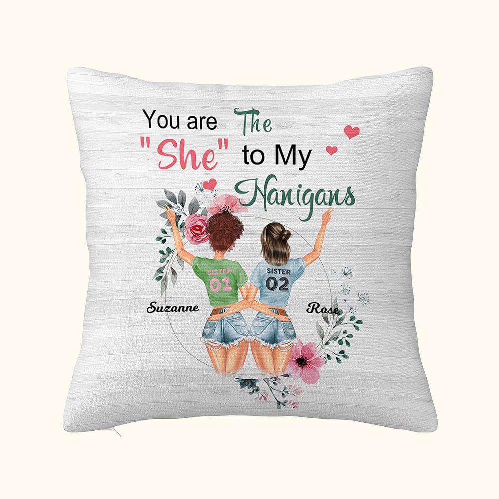 Couvre oreiller personnalisé Tu es la femme de mes nanas Cadeau de la meilleure amie Cadeau de la meilleure amie Décoration de la chambre à coucher de