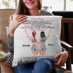 Personalized Thank You for Standing by My Side Throw Pillow Cover Best Friend Gift Besties Gift Living Room Bedroom Decor