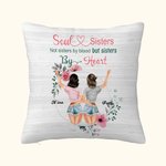 Personalizzato Soul Sisters Non sorelle di sangue, ma sorelle di cuore, copri cuscino Best Friend Besties Gift Home Decor