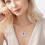 Personalizado Forever Círculo Diseño Niños Piedras de Nacimiento con Nombres Collar Día de la Madre Cumpleaños Día de Acción de Gracias Regalo para Ma