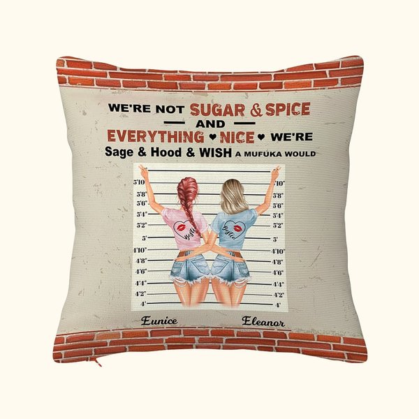 Personalisierte Wir sind Salbei und Hood und wünschen eine Mufuka würde werfen Kissen Abdeckung bester Freund Geschenk Besties Geschenk Home Decor
