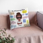 Personalized My Affirmations Daily Reminders Throw Pillow Cover Creative Home Decoration Birthday Gift for Women Girls