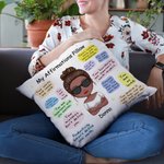 Personalized My Affirmations Daily Reminders Throw Pillow Cover Creative Home Decoration Birthday Gift for Women Girls