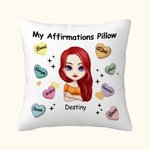 Personalized Love Yourself Words of Encouragement My Affirmations Pillow Throw Pillow Cover Positive Affirmations Home Decoration