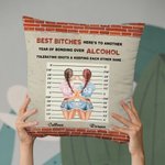 Personalisierte beste Hündinnen tolerieren Idioten und halten sich gegenseitig vernünftig werfen Kissen Abdeckung Bestie Geschenk für Wohnzimmer