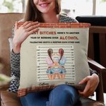 Personalisierte beste Hündinnen tolerieren Idioten und halten sich gegenseitig vernünftig werfen Kissen Abdeckung Bestie Geschenk für Wohnzimmer