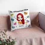 Personalized Love Yourself Words of Encouragement My Affirmations Pillow Throw Pillow Cover Positive Affirmations Home Decoration